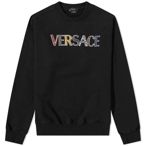 versace colourful logo sweater